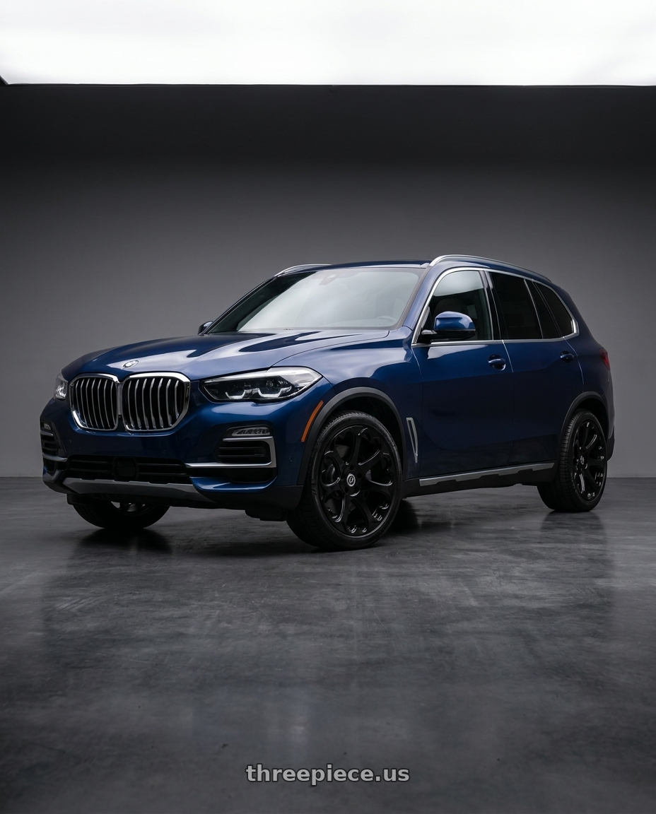 2021 bmw x5 sdrive40i with Heritage Wheel Kokoro MonoC 5X112 20x10+35 Black wheels