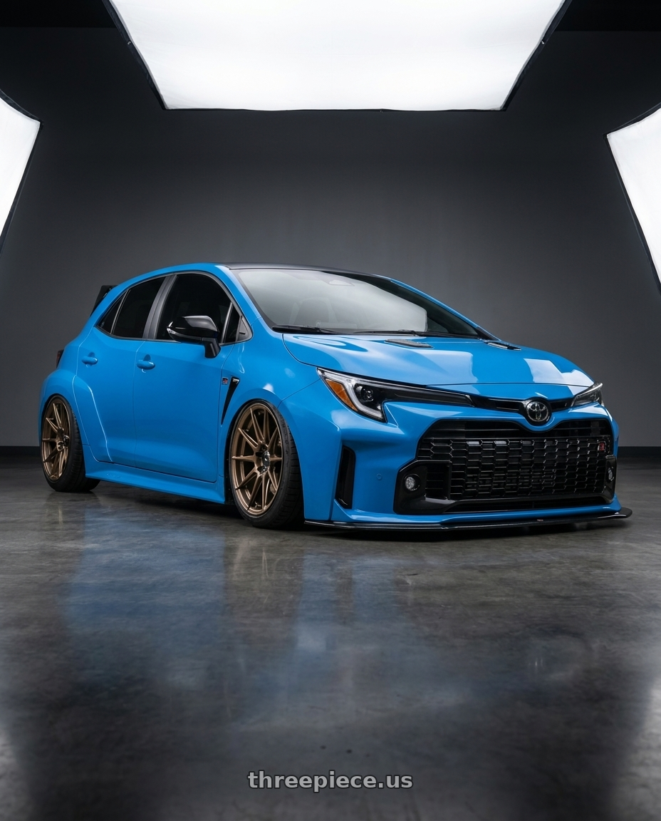 2024 Toyota GR Corolla with Konig Ampliform 5x114.3 18x9.5+25 Gloss Bronze wheels