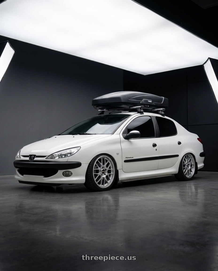 2011 Peugeot 206 SD with BBS RG-R 4x100 17x7.0+38 Diamond Silver wheels