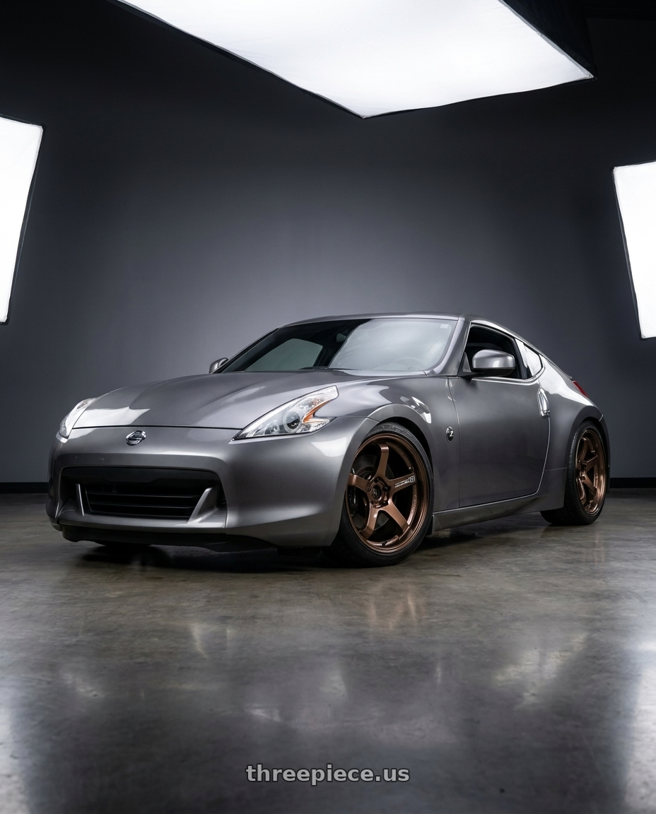 2009 Nissan 370z with Advan Racing GT BEYOND 5x114.3 18x10.5 +15 RACING COPPER BRONZE wheels