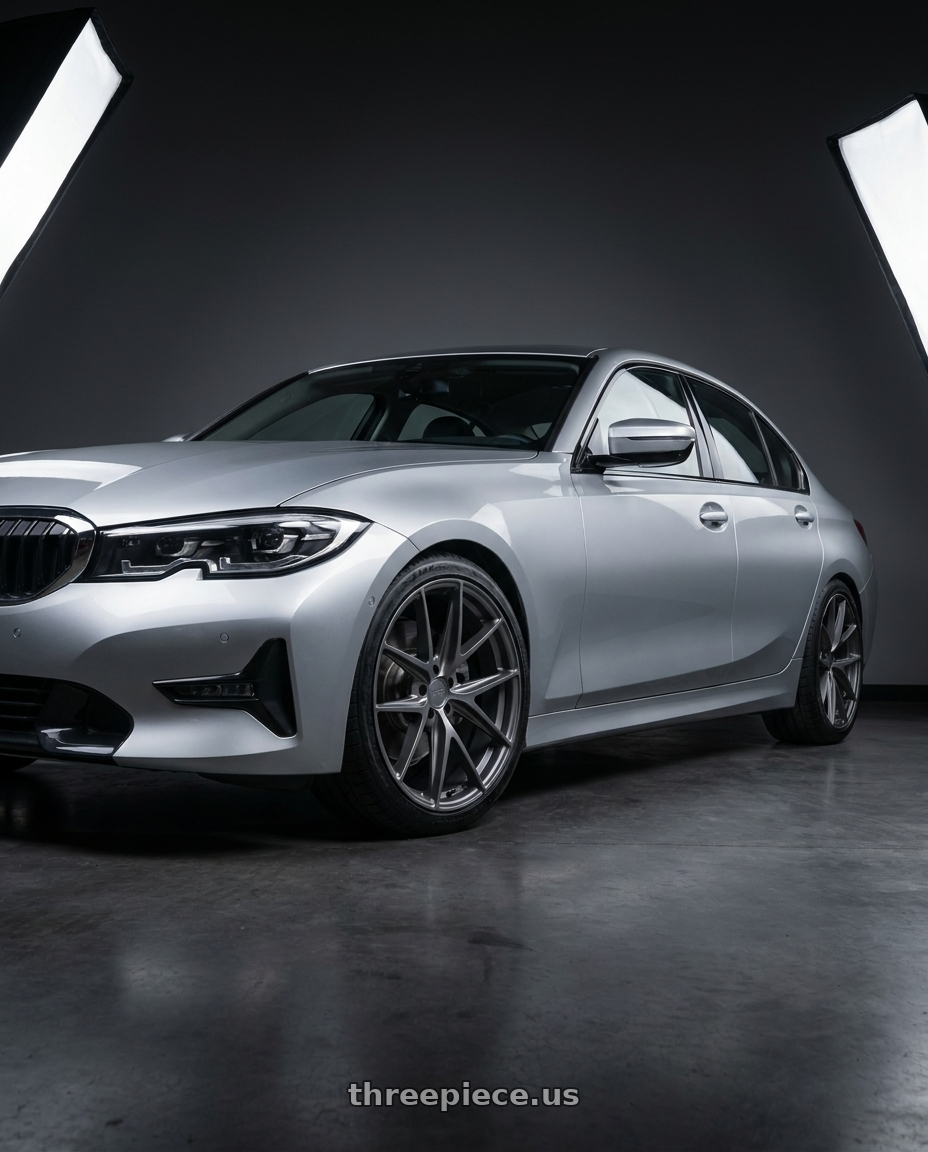 2023 BMW 3 Series G20 with Niche 1PC M116 MISANO 5X112 19X9.5 +38 MATTE GUN METAL wheels