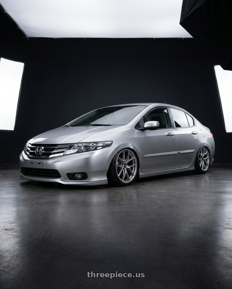 2015 Honda city with BBS CI-R 5x120 19x9.5 +40 Platinum Silver Polished Rim Protector wheels
