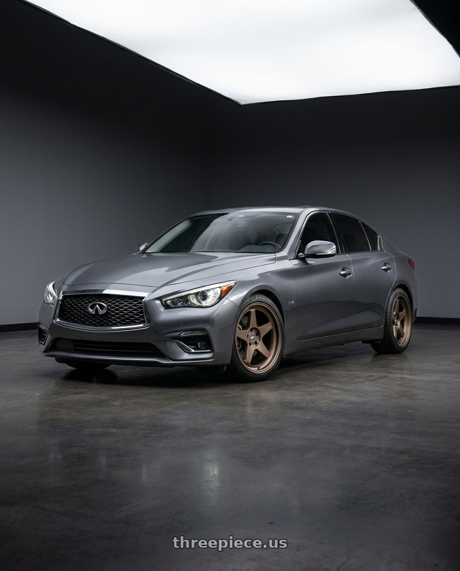 2022 Infiniti Q50 with ESR Wheels CR SERIES CR5 5x112 18x8.5 +30 Matte Bronze wheels
