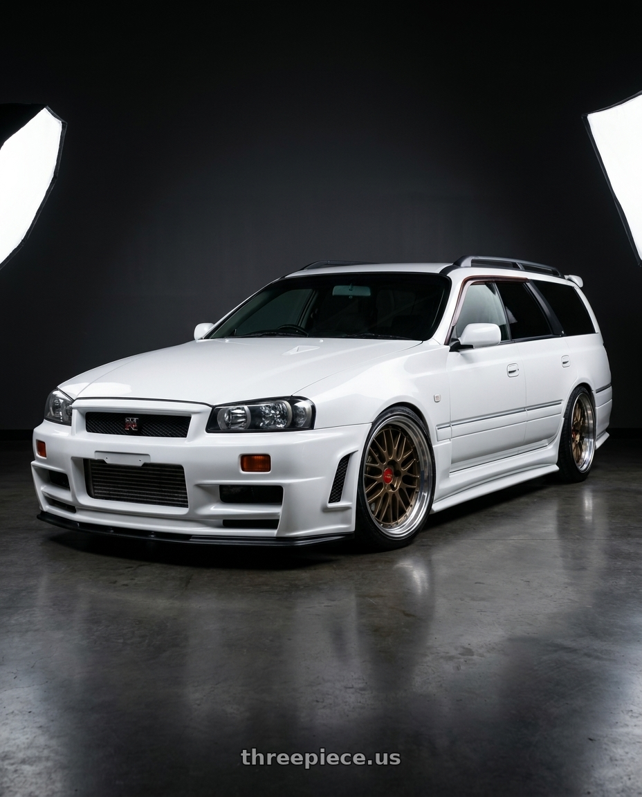 2000 Nissan stagea with BBS LM 5x112 20x10.0+22 Matte Bronze wheels