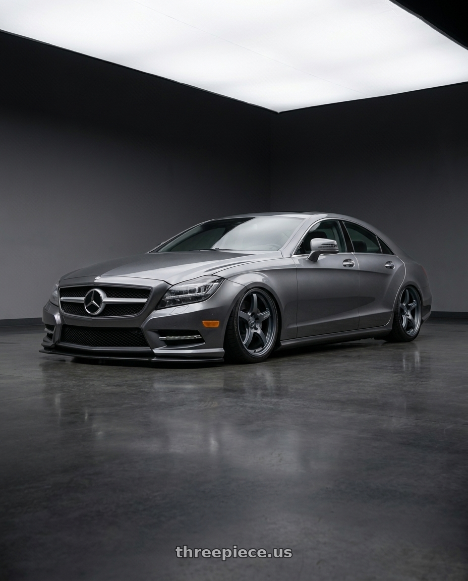 2012 Benz Cls350 W218 with Gram Lights 57CR 5x120 19x10.5+22 Gunblue II wheels