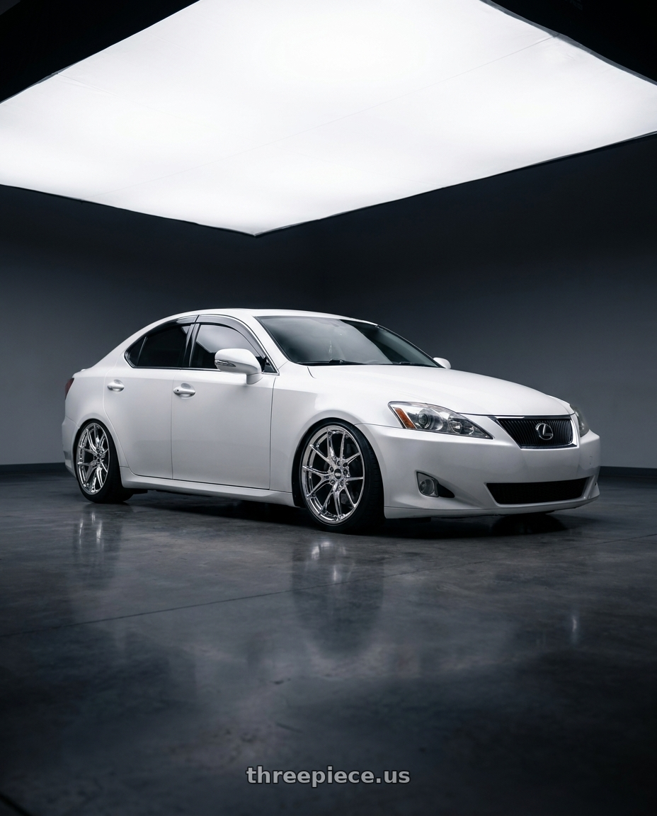 2010 Lexus is 250 with ESR Wheels RF2 5x114.3 18x9.5 +35 Vacuum Chrome wheels