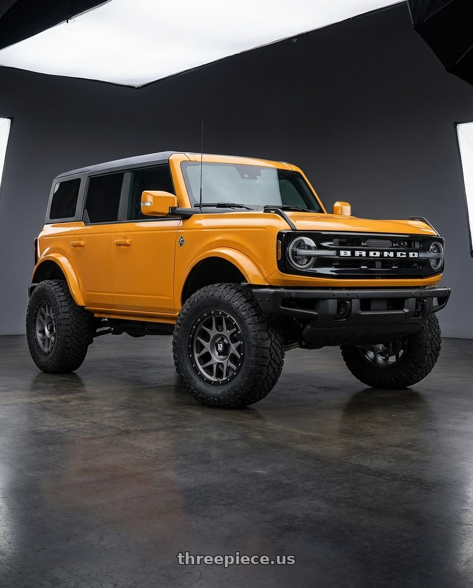 2024 Ford Bronco with XD XD127 BULLY 6X139.7 20X9 +0 MATTE GRAY BLACK RING wheels