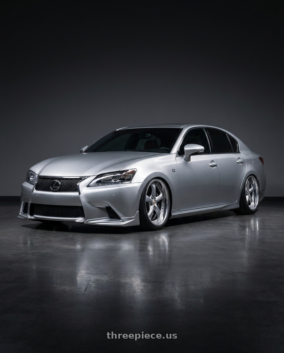 2015 Lexus gs350 with Work Wheels VS-KF 5x114.3 20x11.5-3 Light Grey Silver L Disk FULL REVERSE wheels