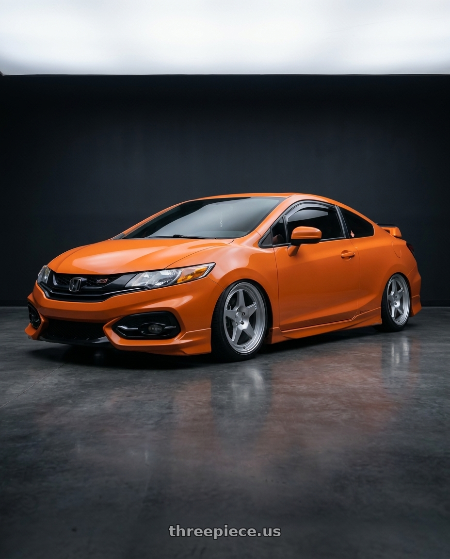 2015 honda civic with Motegi MR137 5X112 18X8.5 +35 HYPER SILVER wheels