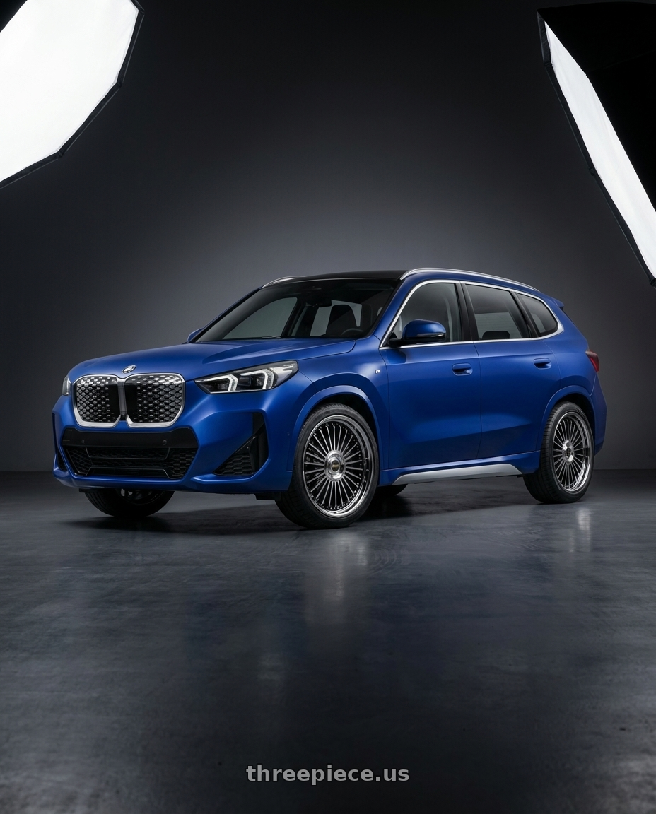 bmw ix1 2023 with Work Emitz Black Polish 5x105 20x8.5 +0 wheels