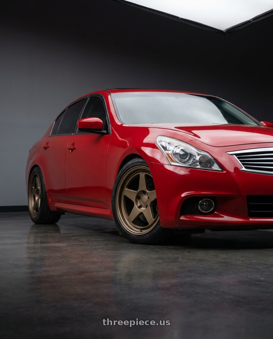2012 Infiniti G37 with Kansei K12B KNP 5X100 18x9.5 22 Bronze wheels