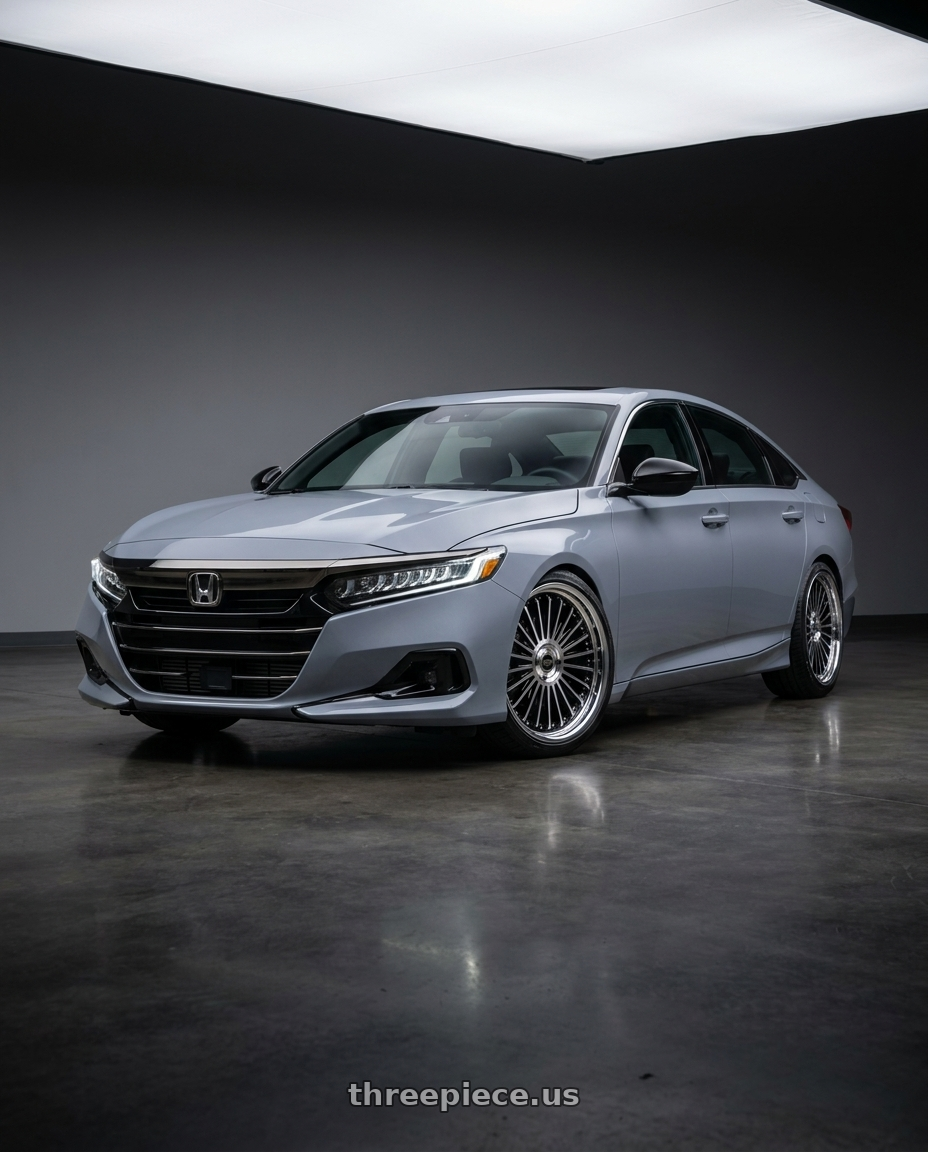 2021 Honda Accord with Work Emitz Black Polish 5x114.3 19x7.5 +45 wheels