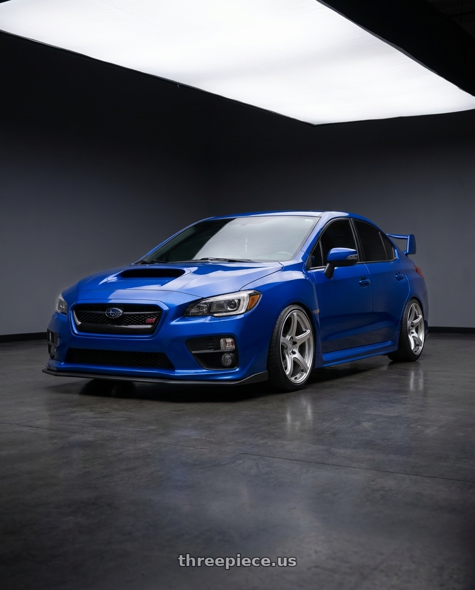 2016 subaru wrx sti limited with Work Emotion T5r 5x114.3 19x9.5 +35 Glow Silver wheels