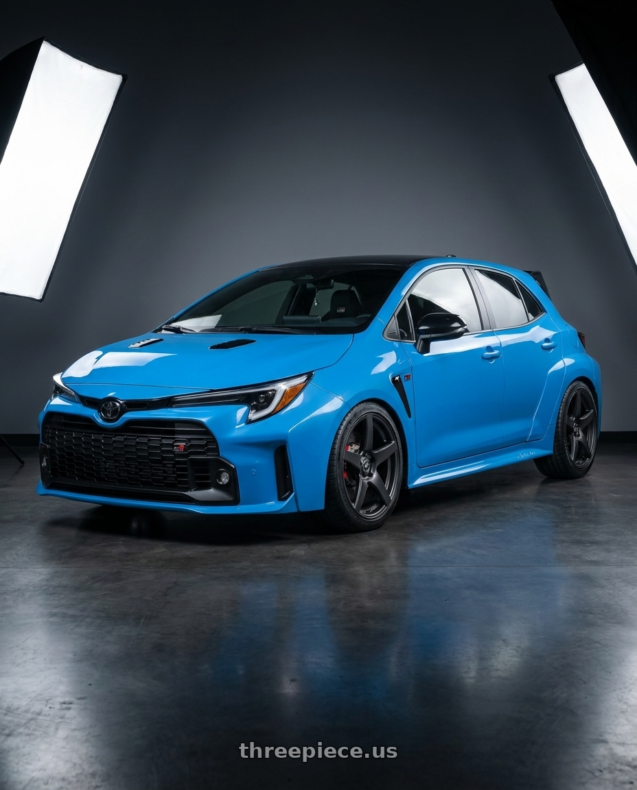 2024 Toyota GR Corolla with Forgestar CF5 5x114.3 18x9 +35 Satin Black wheels