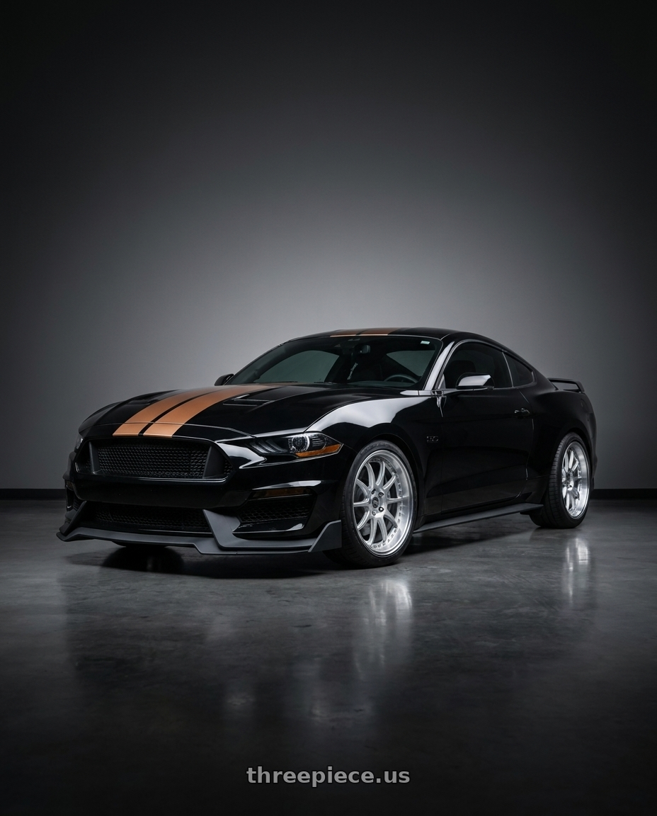 2022 ford mustang gt with ESR Wheels CS SERIES CS12 5x100 18x8.5 +30 Hyper Silver wheels