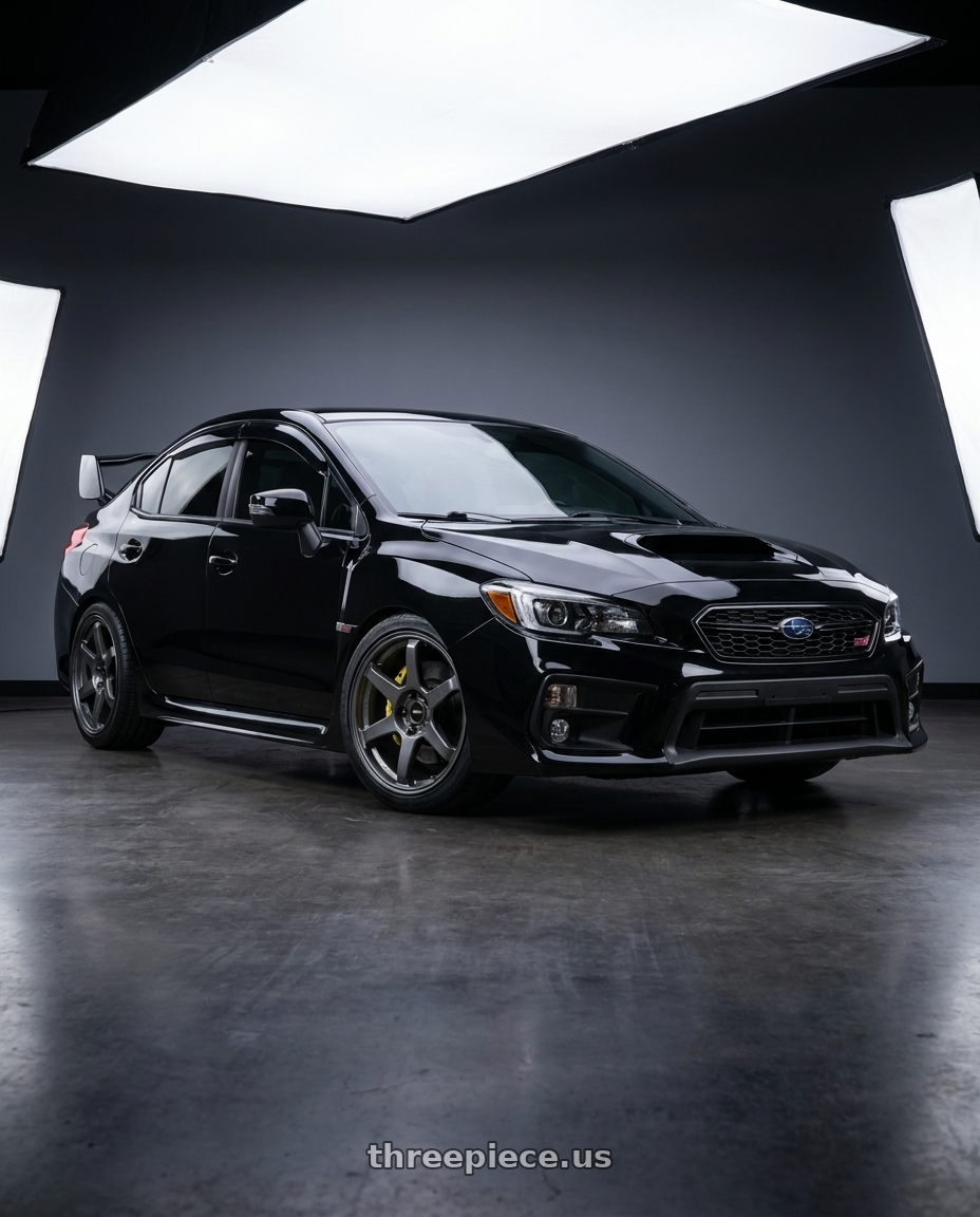 2021 Subaru WRX STi Limited with Enkei T6R 5x114.3 18x9.5+38 Matte Gunmetal wheels