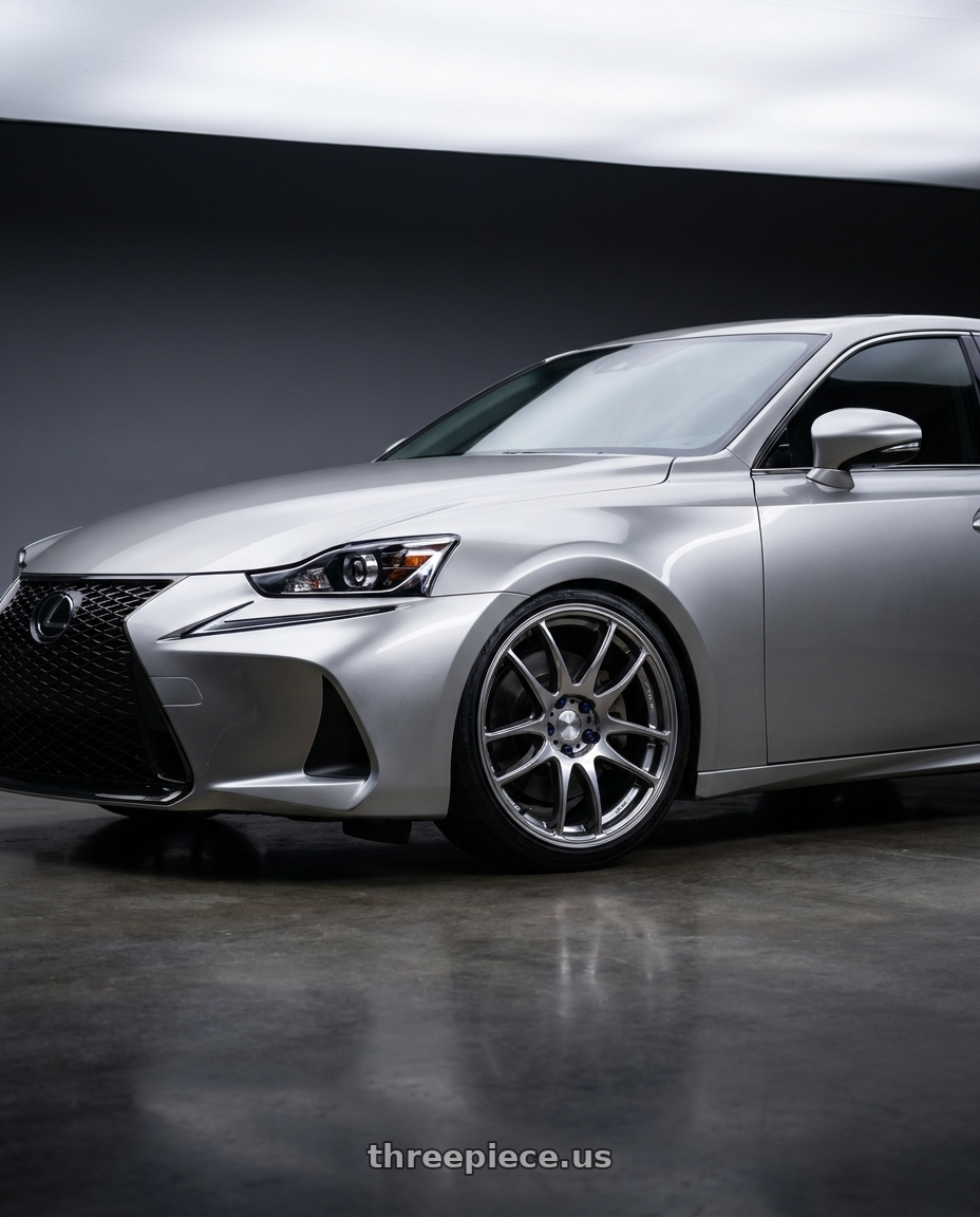 2020 Lexus is300 with Work Emotion Cr Kiwami 4x100 15x5 +45 Gt Silver wheels