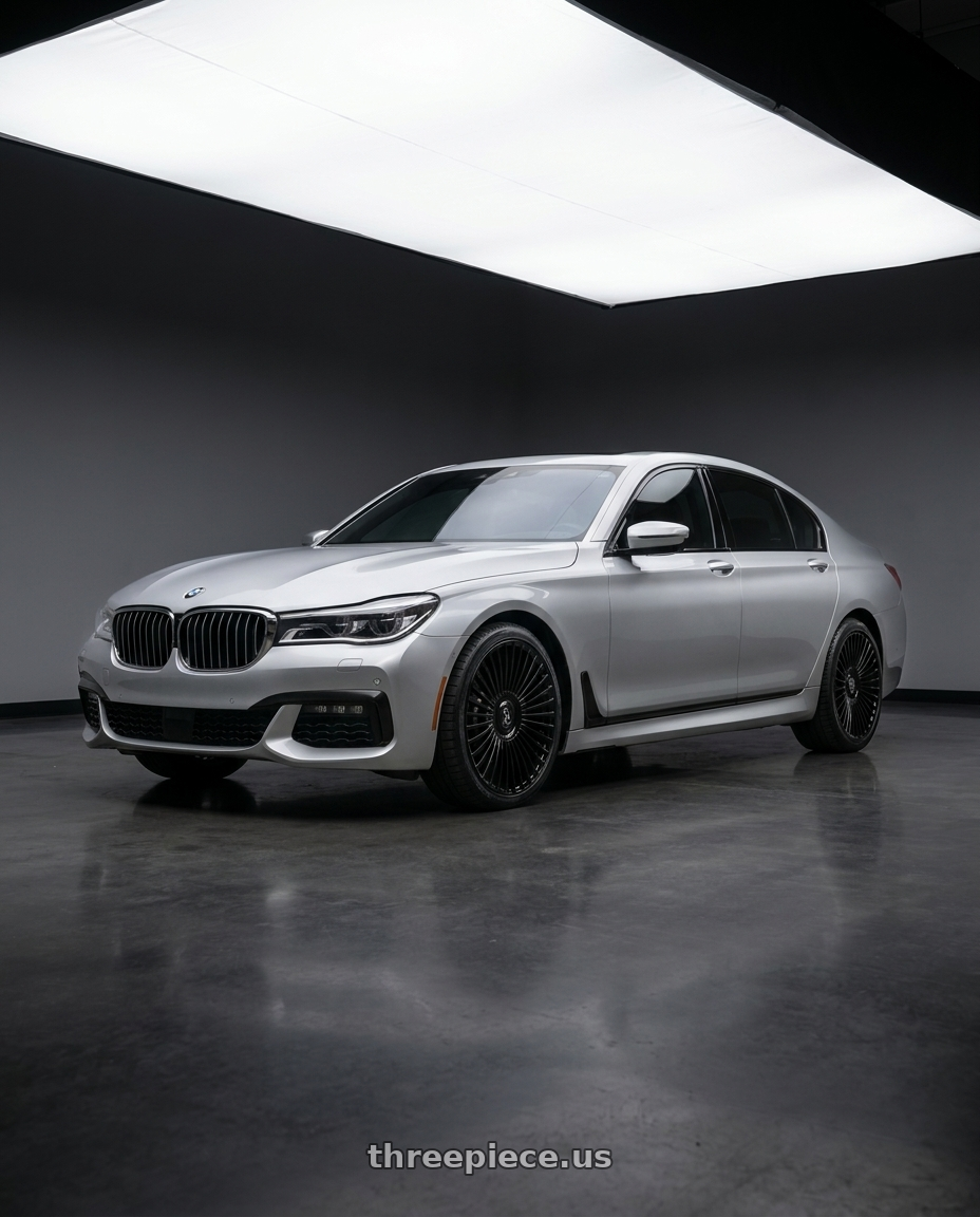 2016 bmw 750i xdrive base with DOLCE LUXURY TRENTO 6x135/6x139.7 22x9.5 +18 Glossy Black wheels
