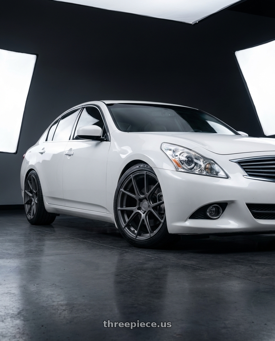 2012 Infiniti G37 with Avant Garde Wheels M510 5X114.3 19x9.5 +40 Dolphin Grey wheels