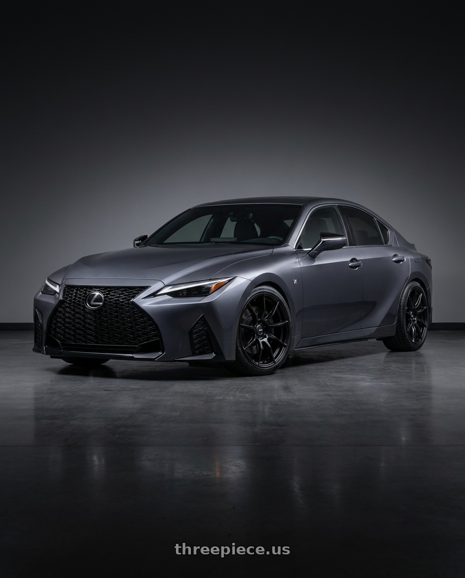 2021 Lexus IS350 F Sport with Enkei TS9 5x114.3 18x8+45 Black wheels
