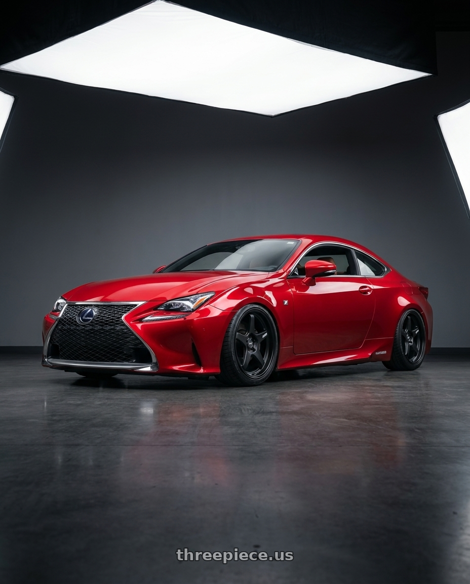 2018 Lexus RC F with ESR Wheels APEX SERIES AP5 5x114.3 19x9.5 +22 Matte Black wheels