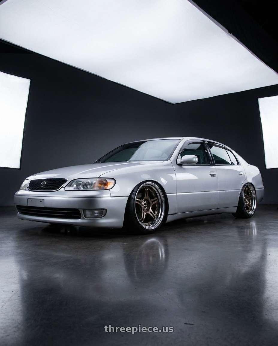 1995 lexus gs300 with SSR Professor SPX STD 5x114.3 18X9.5+22 MD Disk High Metal Bronze wheels