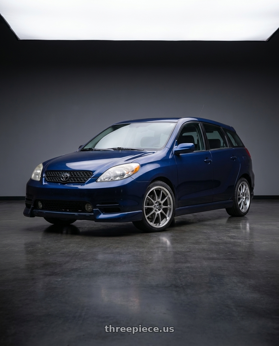 2004 Toyota Matrix with Enkei J10 5x100/114.3 17x7+38 Silver w/ Machined Lip wheels