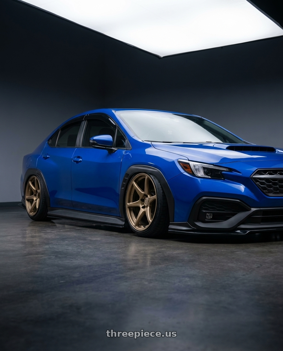 2024 Subaru WRX with Kansei K11B Tandem 5x114.3 19x10.5 22 Bronze wheels