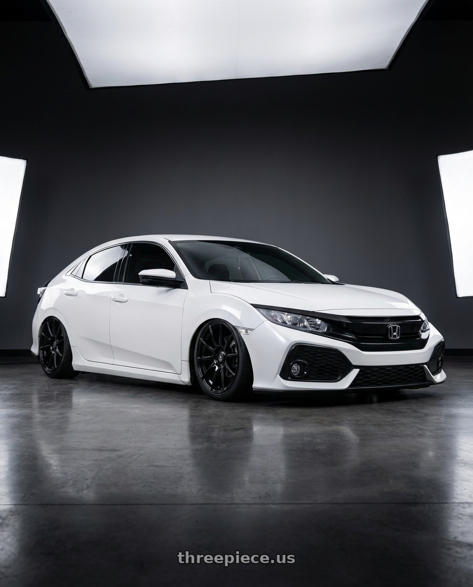 2019 Honda Civic with Forgestar CF10 5x114.3 19x10 +42 Gloss Black wheels