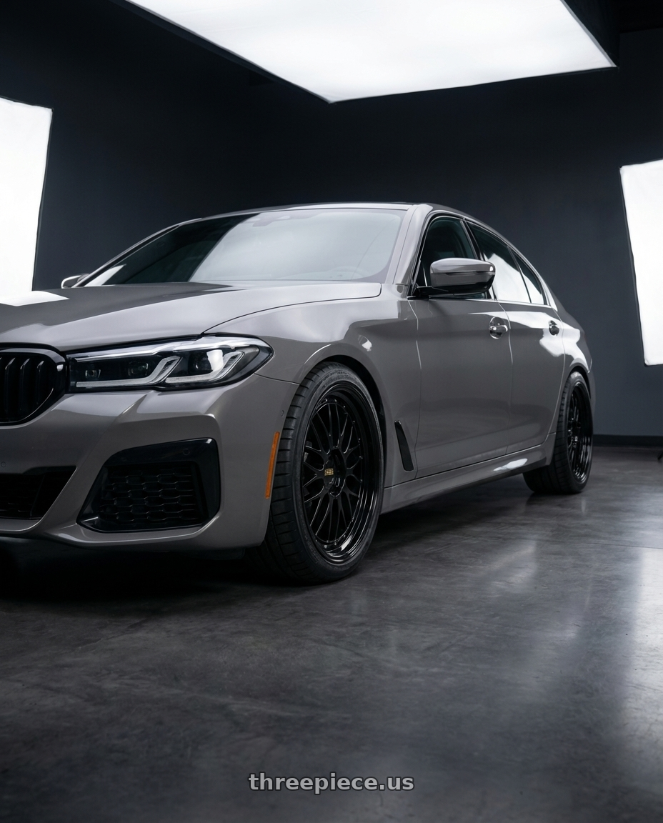 2022 bmw 530i with BBS LM 5x112 20x8.5+38 Diamond Black wheels