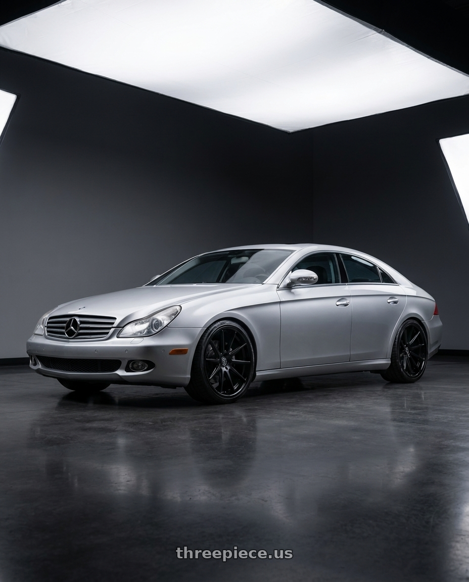 2008 Mercedes benz cls550 with Rohana RFC10 5x112 20x9+35 Matte Black/Gloss Black Lip wheels