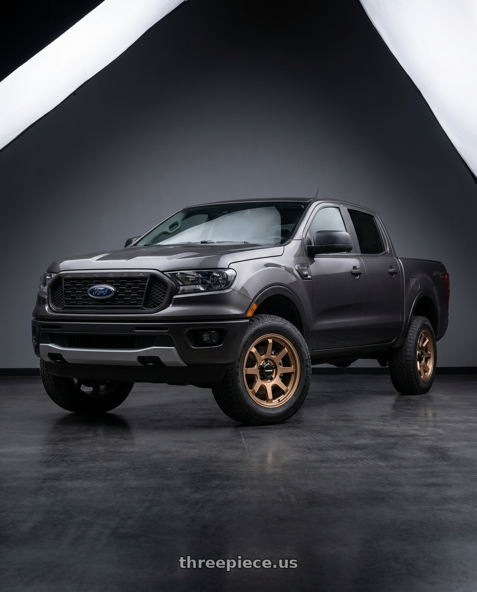 2021 Ford Ranger XL with Vision Off-Road 351 Flow 6x139.7 17x9+20 Bronze wheels