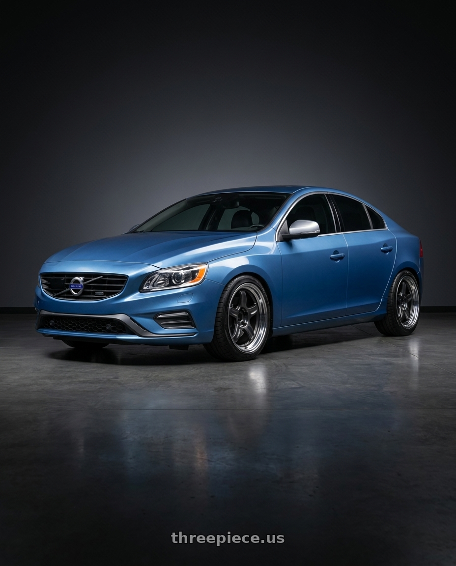 volvo 2015 s60 T6 with Volk Racing 21C 5x112 18x10.5 +30 DARK GUNMETAL / RIM DC wheels