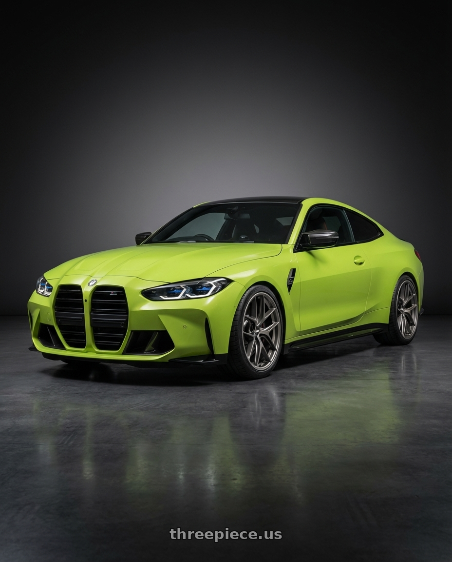 2024 BMW M4 G82 with BBS CC-R 5x112 19x8.5+40 Satin Platinum wheels