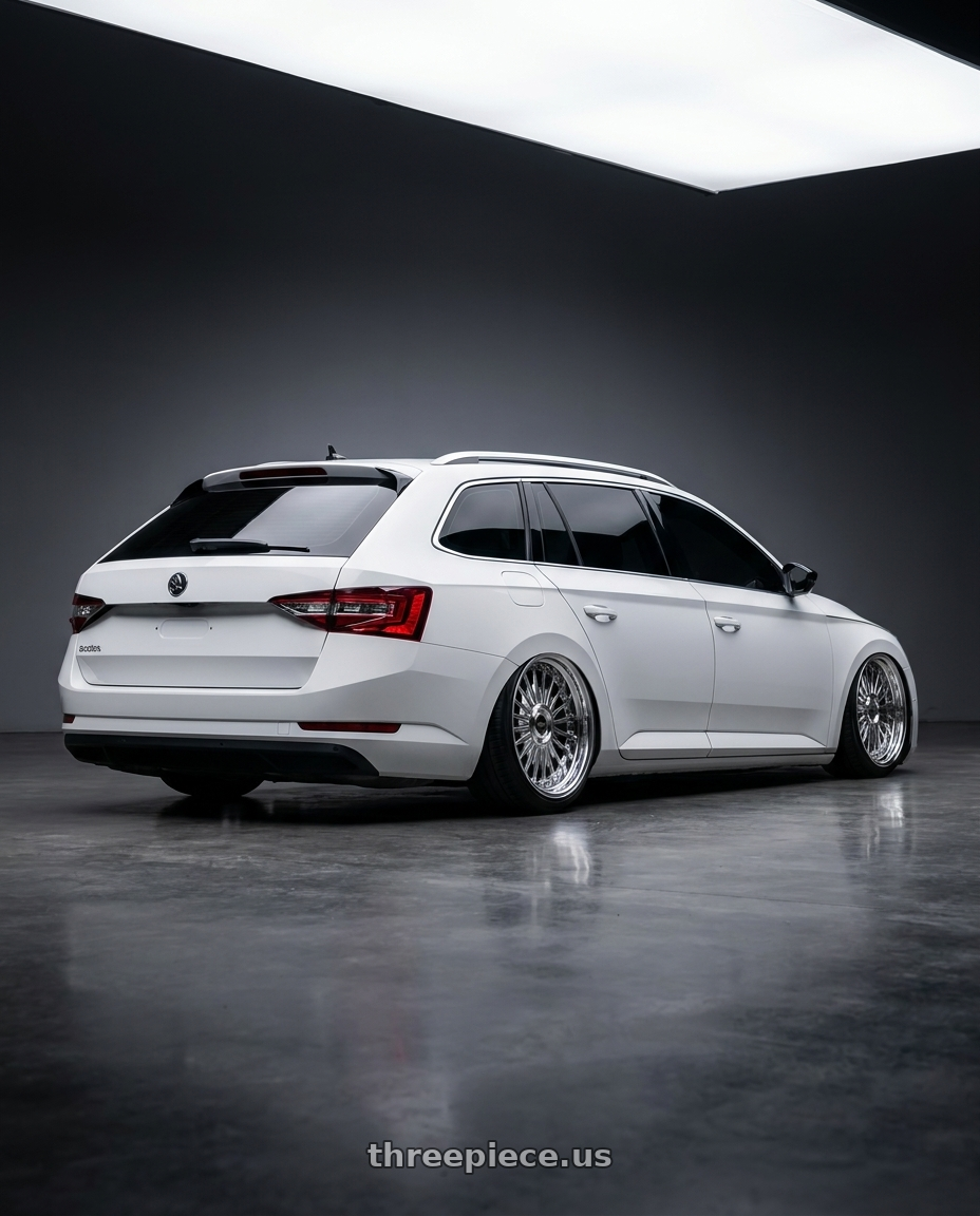 2015 Skoda Octavia Mk3 with Bbs Ch R 5x112 18x85 47 Satin Black Polished Rim Protector 18x85 Et47 wheels