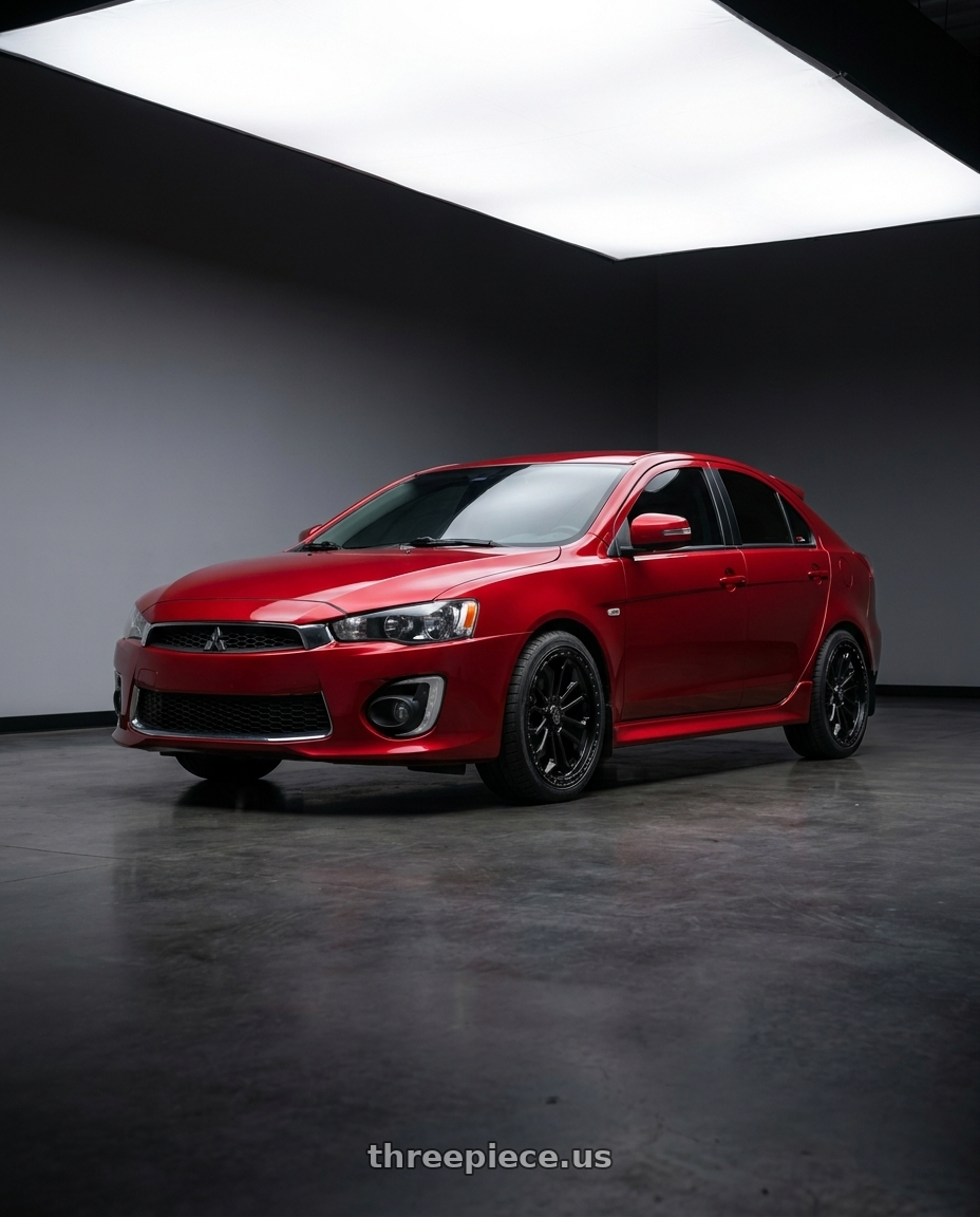 2016 Lancer sportback with TIS 556SB 6x139.7 20x9 +18 Satin Black wheels