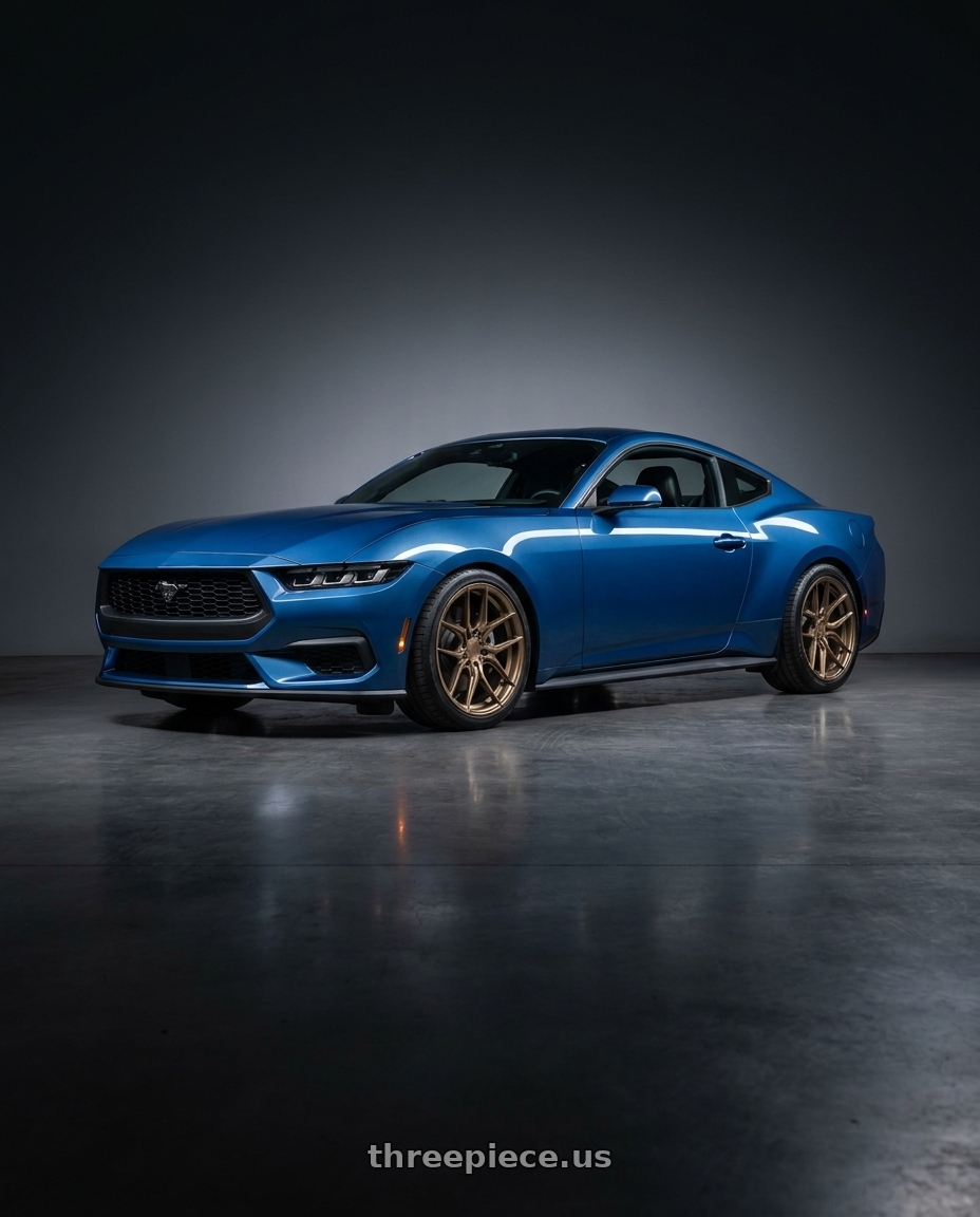 2024 Ford Mustang with Rohana RFX19 5x114.3 20x11 +48 Machine Bronze wheels