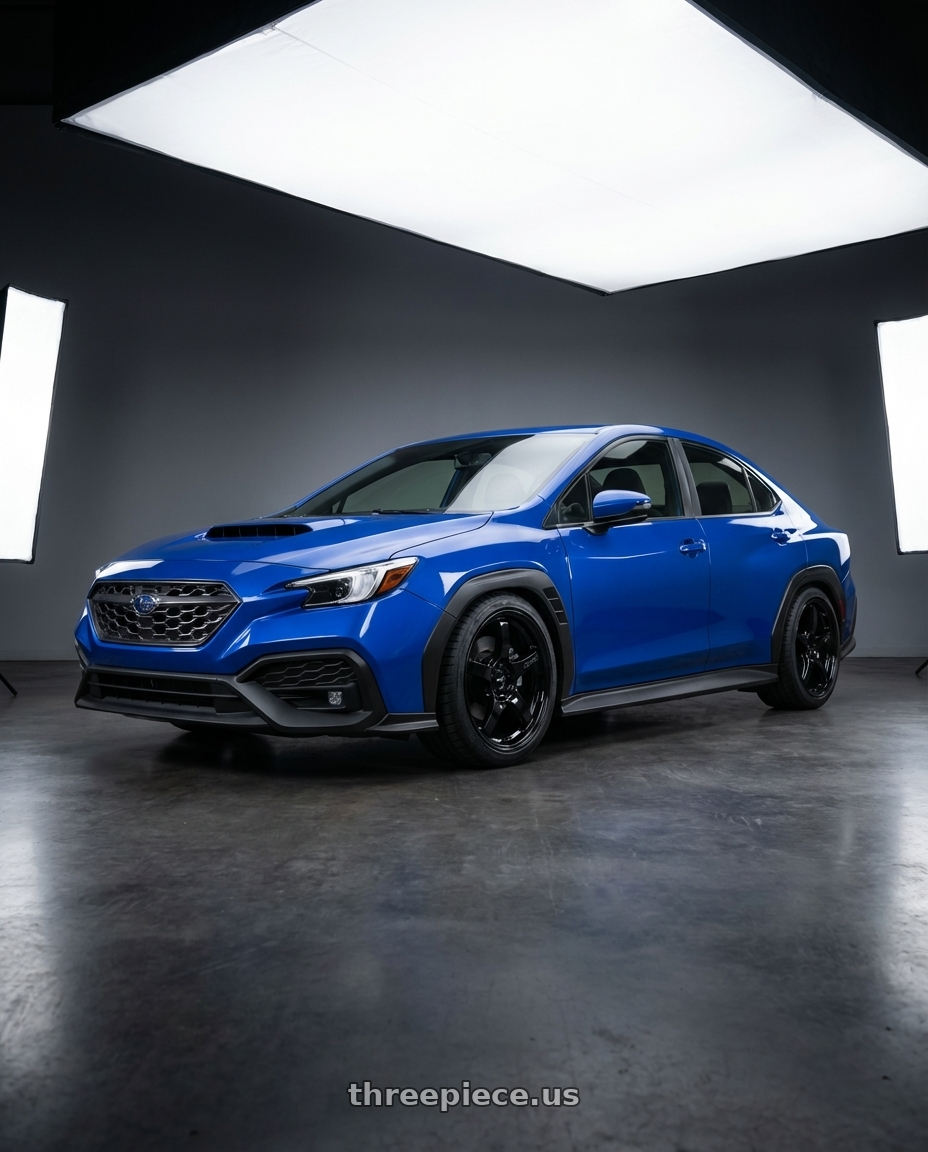 2024 Subaru WRX with Gram Lights 57CR 5x114.3 18x10.5+12 Glossy Black wheels