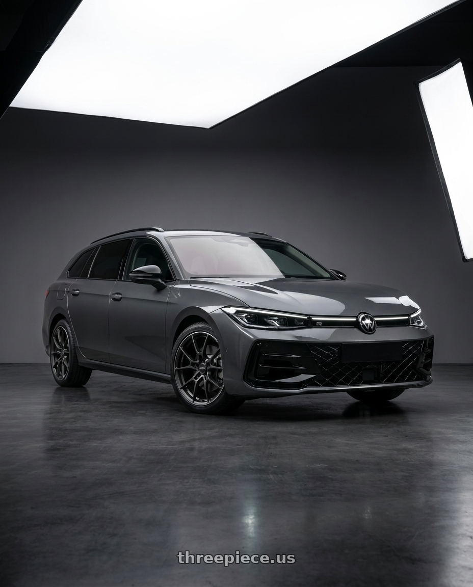 2025 Passat Variant with Volk Racing G025 5x112 20x9.0+30 Matte Gunblack / Rim Edge DC wheels