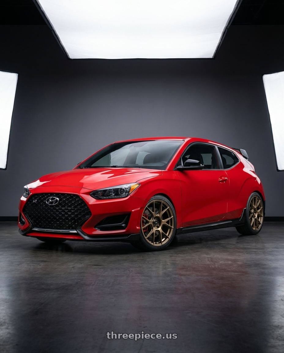 2022 Hyundai Veloster N with Konig Ampliform 5x114.3 19x10.5+23 Gloss Bronze wheels