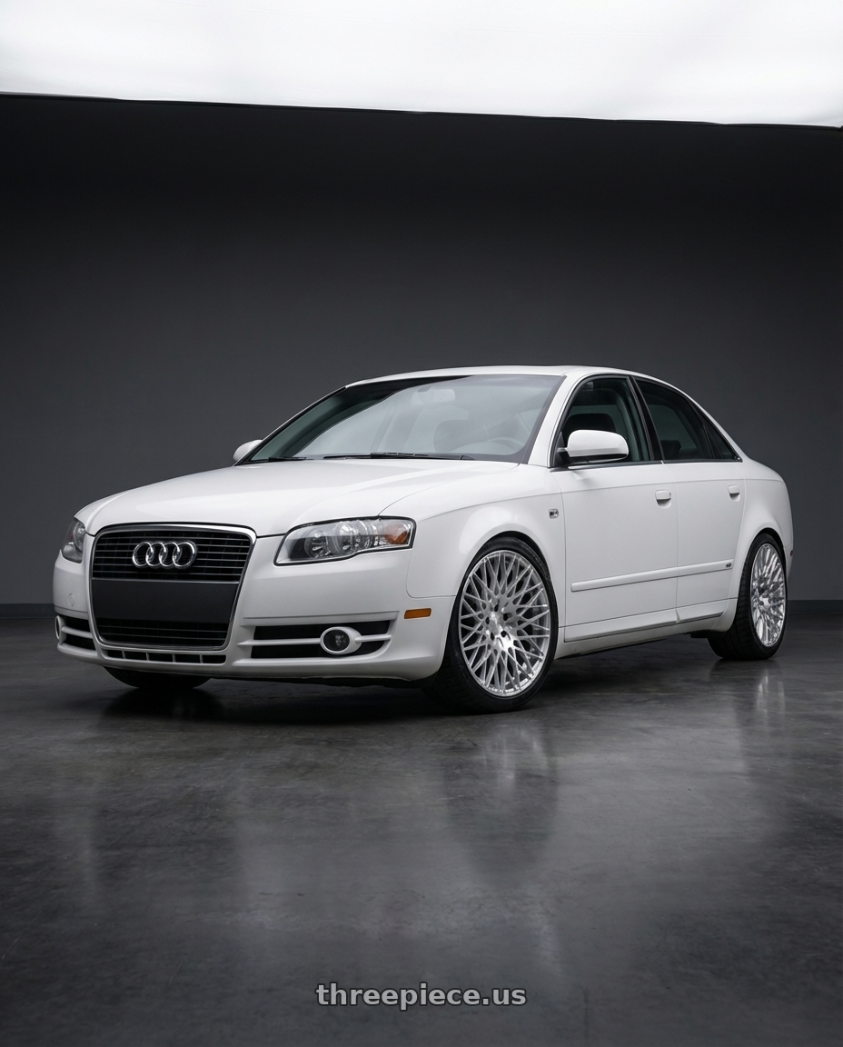2010 Audi A4 B7 with Avant Garde Wheels M540 5X112 18x9 +48 Silver Machined wheels