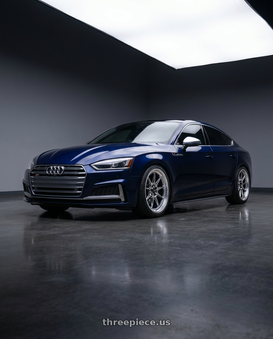 2014 Audi S5 B8 with Konig Countergram 5x112 19x8.5+43 Hyper Chrome / Machined Lip wheels