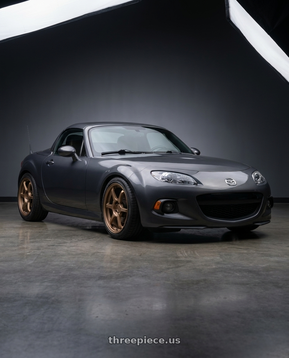 2014 Mazda Miata with Motegi MR145 TRAKLITE 3.0 5X114.3 17X8.5 +42 MATTE BRONZE wheels