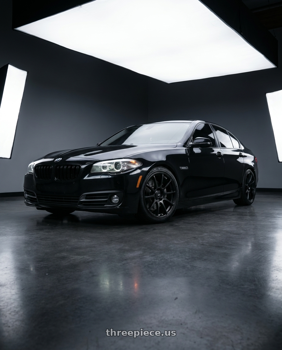 2016 BMW 535i with Ssr Gtv02 5x114.3 18x9+45  FLAT BLACK wheels