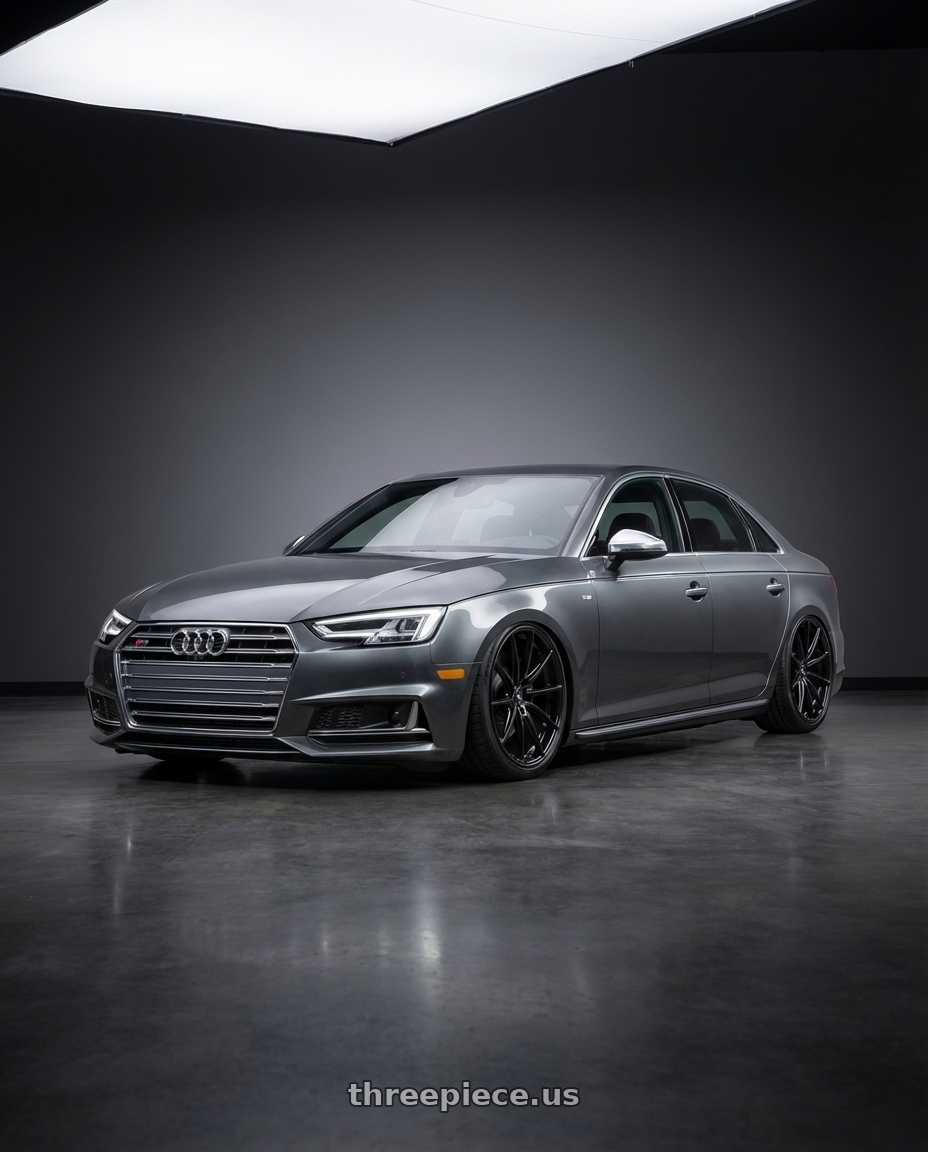 2023 Audi S4 B9 with Konig Oversteer 5x112 20x8.5+42 Gloss Black wheels