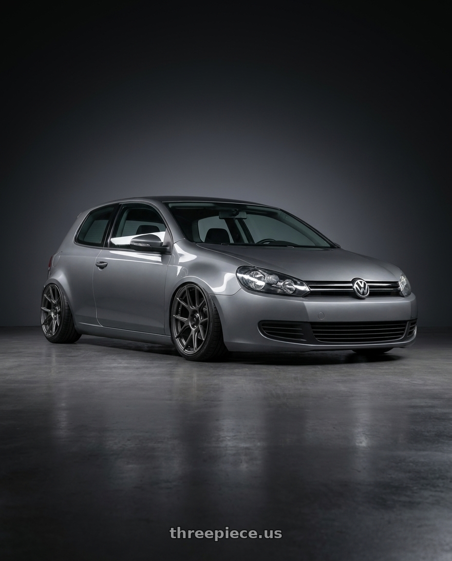 2013 Volkswagen GTI MK6 with Konig Ampliform 5x112 18x8.5+43 Dark Metallic Graphite wheels