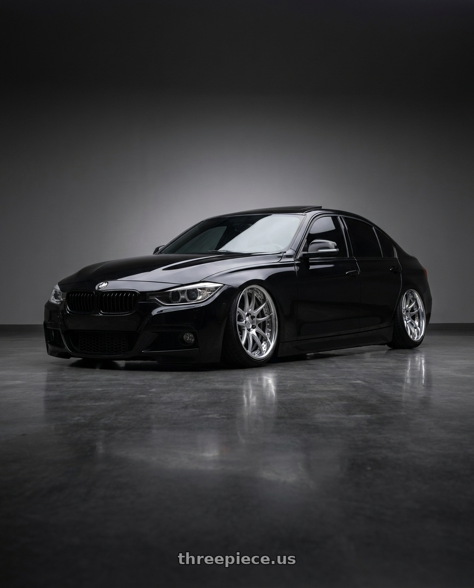2016 bmw 328i xdrive with Work Emotion Cr 3P 5x120 18x9+39 R Disk Burning Silver wheels
