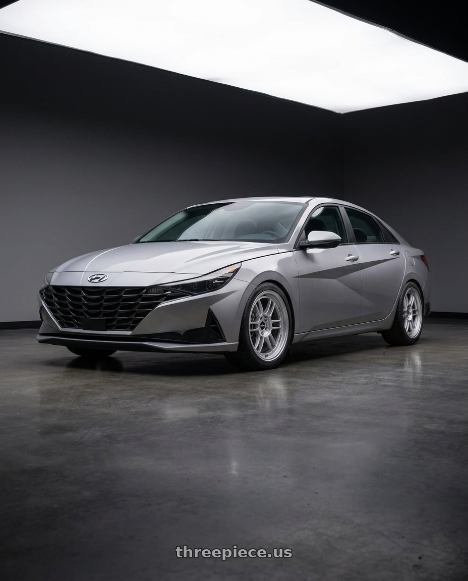 2021 Hyundai Elantra Limited with Enkei RPF1 5x114.3 18x9.5+45 Silver wheels