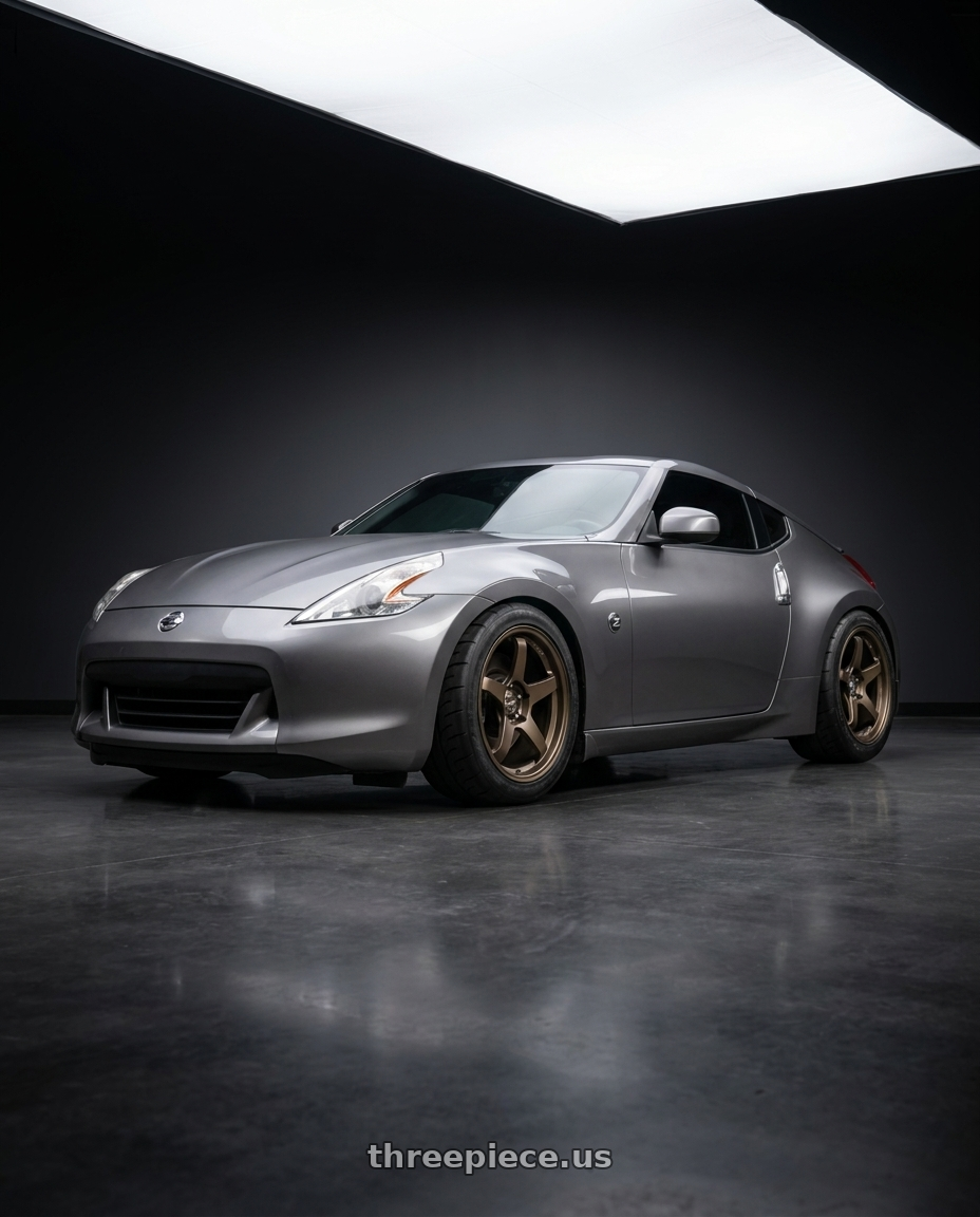 2009 Nissan 370 Z with Endless Forged Wheels F01 5x120 18x10.5 +22 Matte Bronze wheels