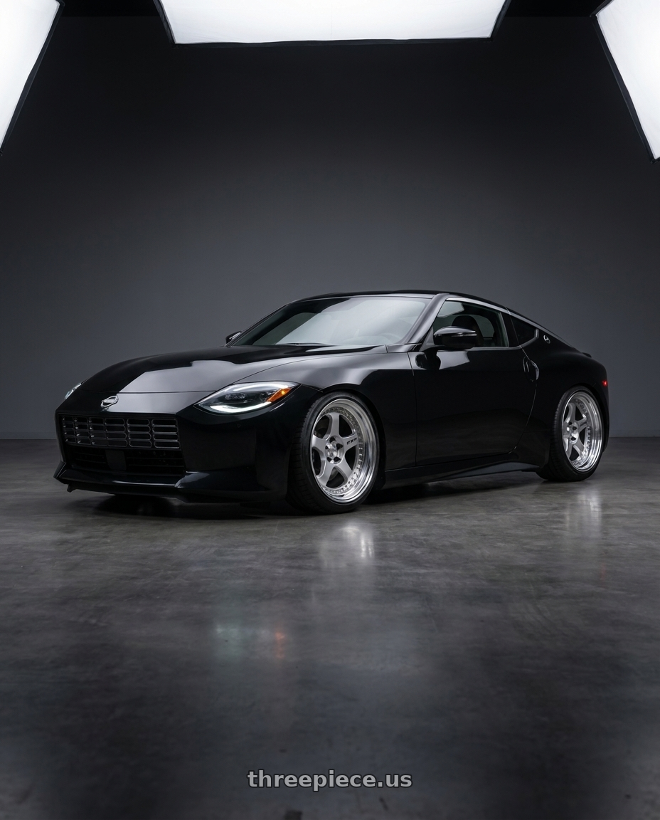 2026 Nissan Z sport with Work Meister L1 3P 5x114.3 19x11+20 T Disk Matte Silver wheels